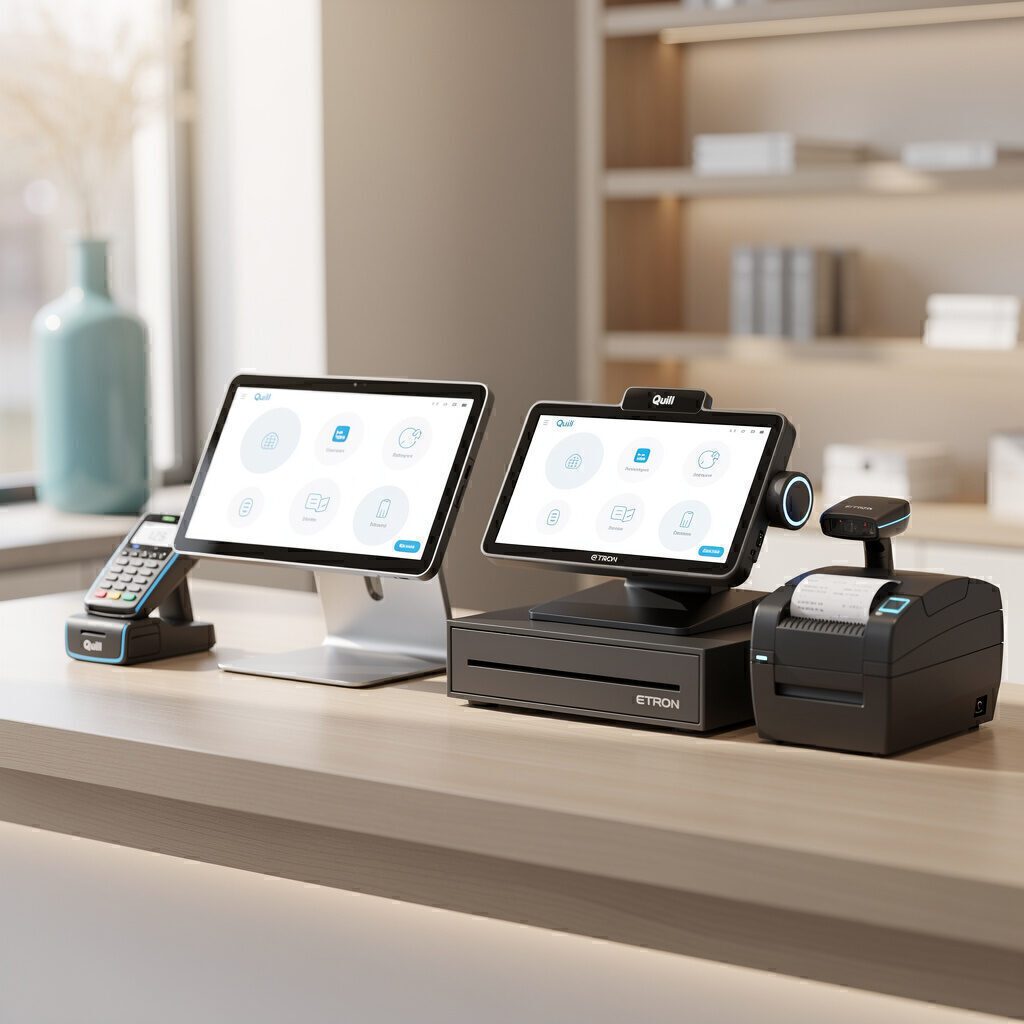 Individuelle Kassenlösungen für den Einzelhandel mit Quill und ETRON – Kassenpartner24