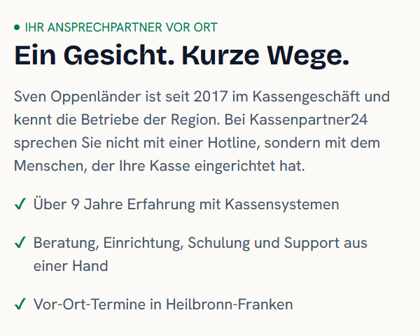 moderne Kasseninfrastruktur für Betriebe